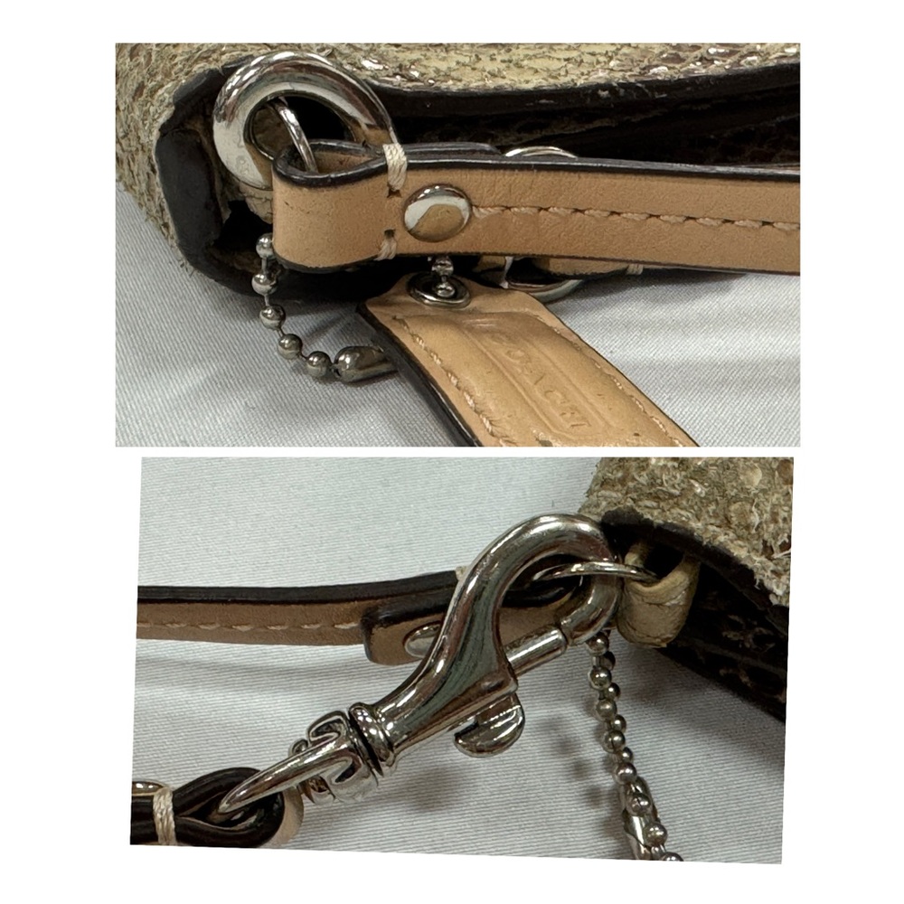 Coach Brown/Cream Python Wallet Wristlet - image 3